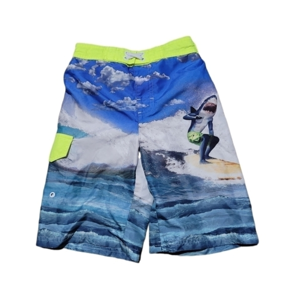 Boy's Shark Surfer Swimming Trunks
